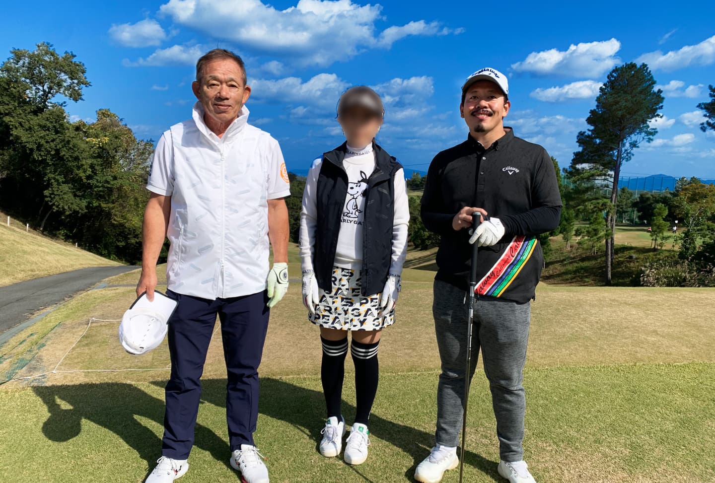 家族とゴルフ